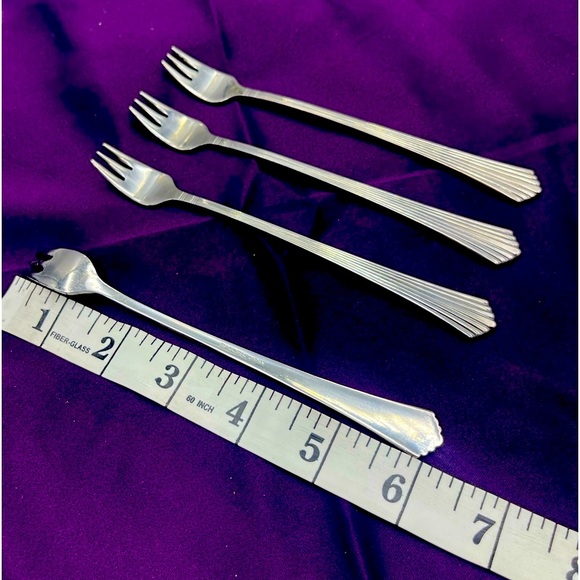 Excel “Tango”4pc Set Stainless Steel Cocktail Seafood Shrimp Forks Made in Japan - Picture 15 of 15